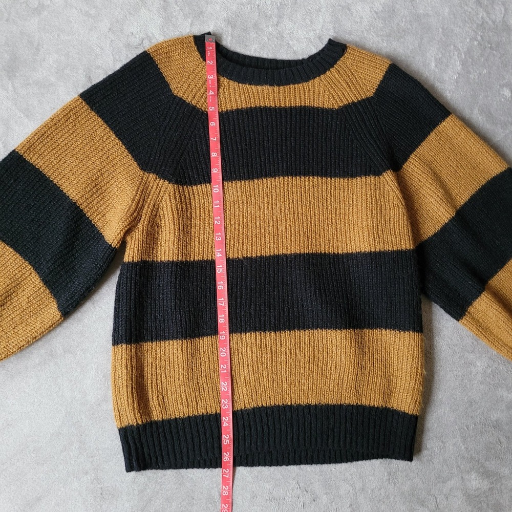 Who What Wear orange & black chunky striped sweater boxy oversized cozy grunge‎ - Picture 10 of 13